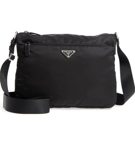 prada nylon tote crossbody strap nero|prada crossbody bag nylon sale.